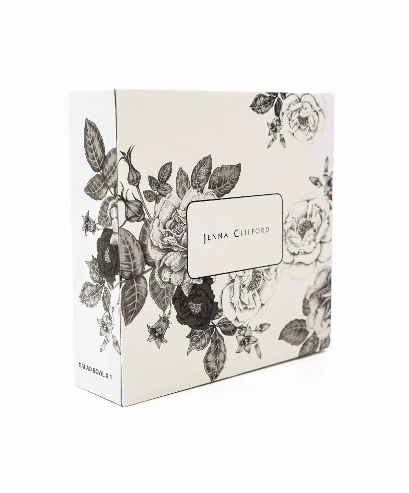 Jenna Clifford BOWL Jenna Clifford Black Rose Salad Bowl JC-7241 (7140051255385)