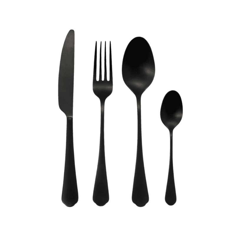Jenna Clifford Cutlery Jenna Clifford Modera 16-Piece Cutlery Set Matte Black JC-7410