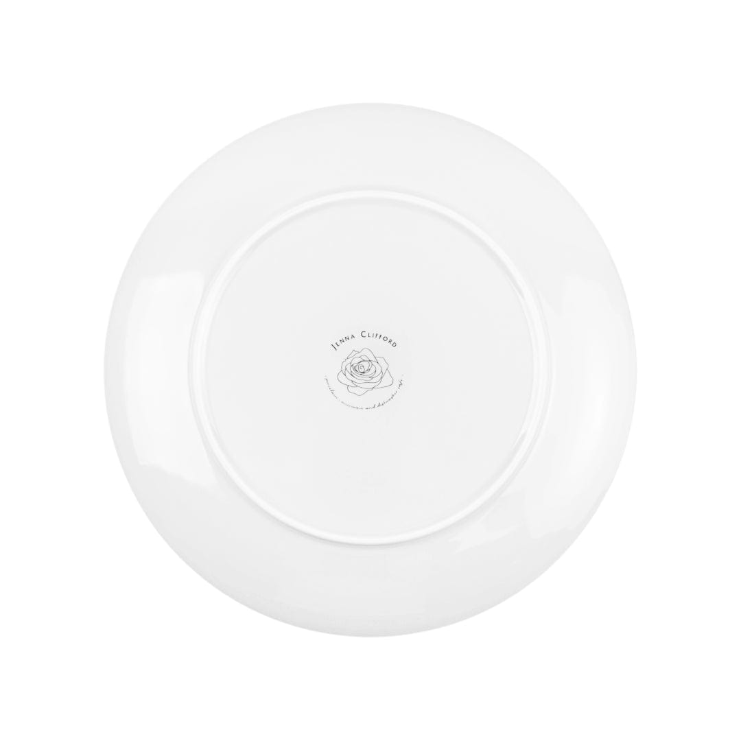 Jenna Clifford Dinner Plate Jenna Clifford Embossed Lines Dinner Plate 27cm Cream White Set Of 4 (2061628670041)