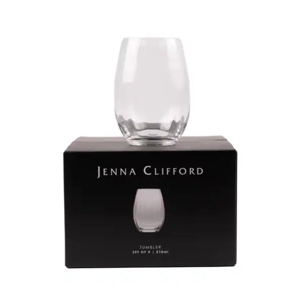 Jenna Clifford Glass Jenna Clifford Optic Tumbler Set Of 4 510ml JC-7337