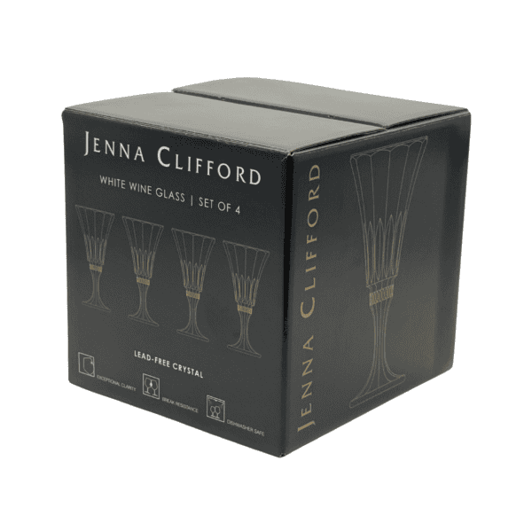 Jenna Clifford Glass Jenna Clifford Prism White Wine Set Of 4 190ml JC-7376
