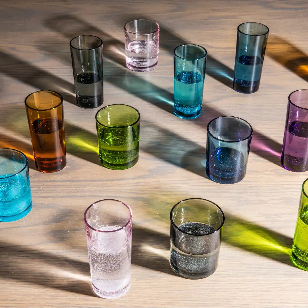 Jenna Clifford Glass Jenna Clifford Solid Tumbler Set Of 4 330ml Light Blue JC-7103