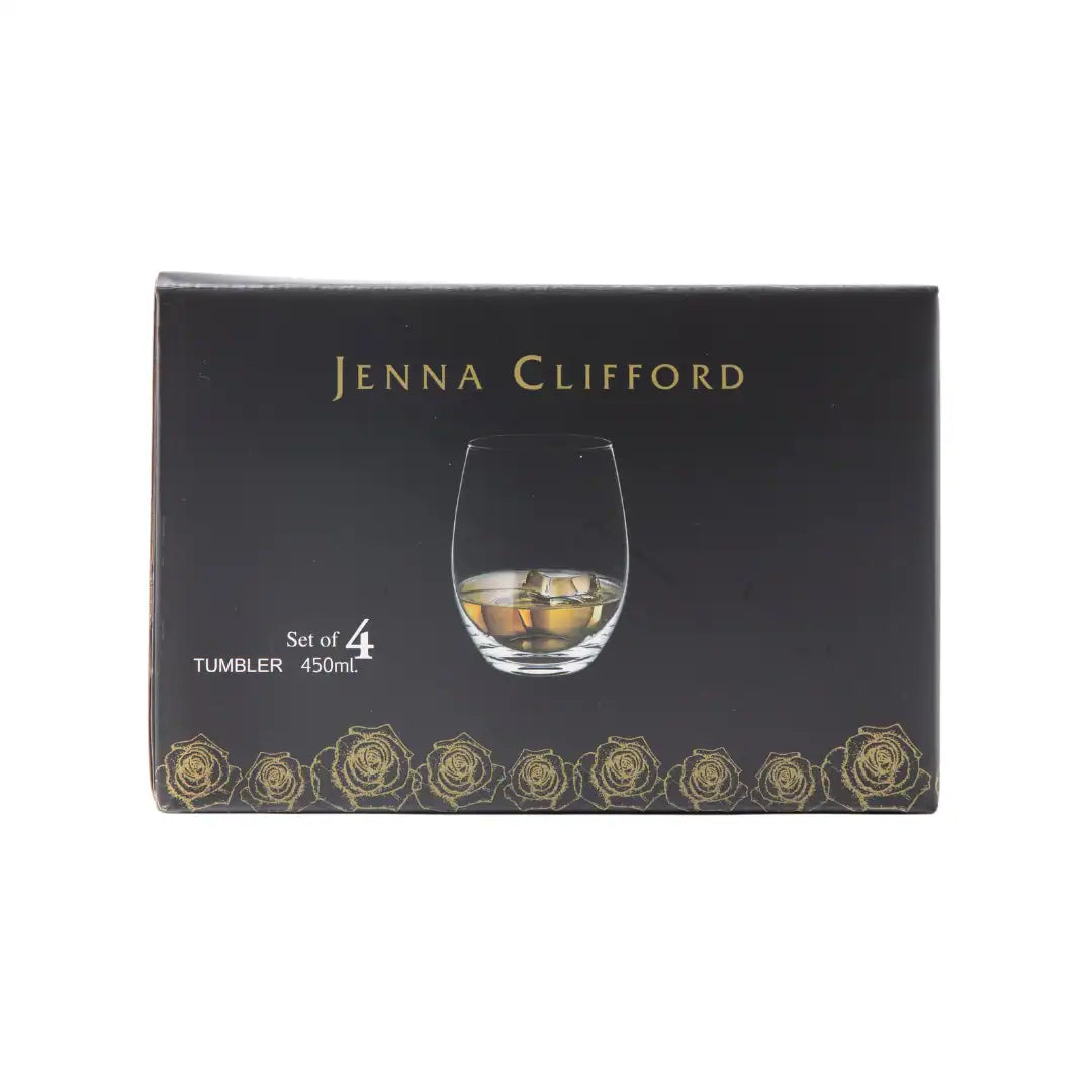 Jenna Clifford Glass Jenna Clifford Tumbler 450ML Set Of 4 450ml JC-7035