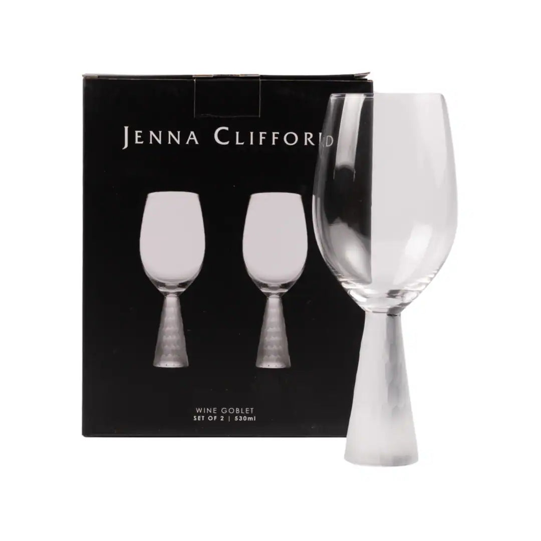 Jenna Clifford Glass Jenna Clifford Wine Glass With Etched Stem Set Of 2 530ml JC-7338
