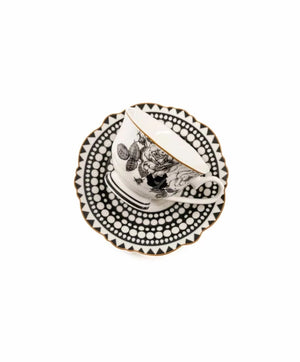 Jenna Clifford MUG Jenna Clifford Black Rose Cup & Saucer JC-7236 (7140048896089)