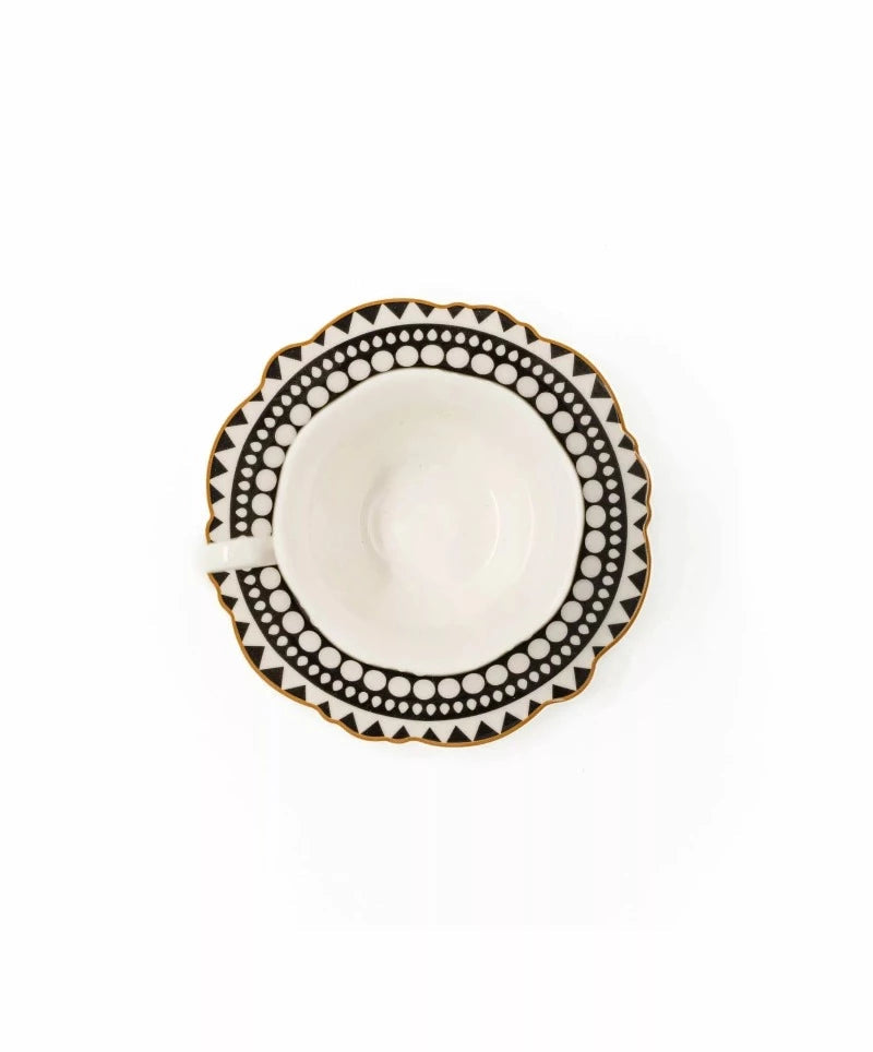 Jenna Clifford MUG Jenna Clifford Black Rose Cup & Saucer JC-7236 (7140048896089)