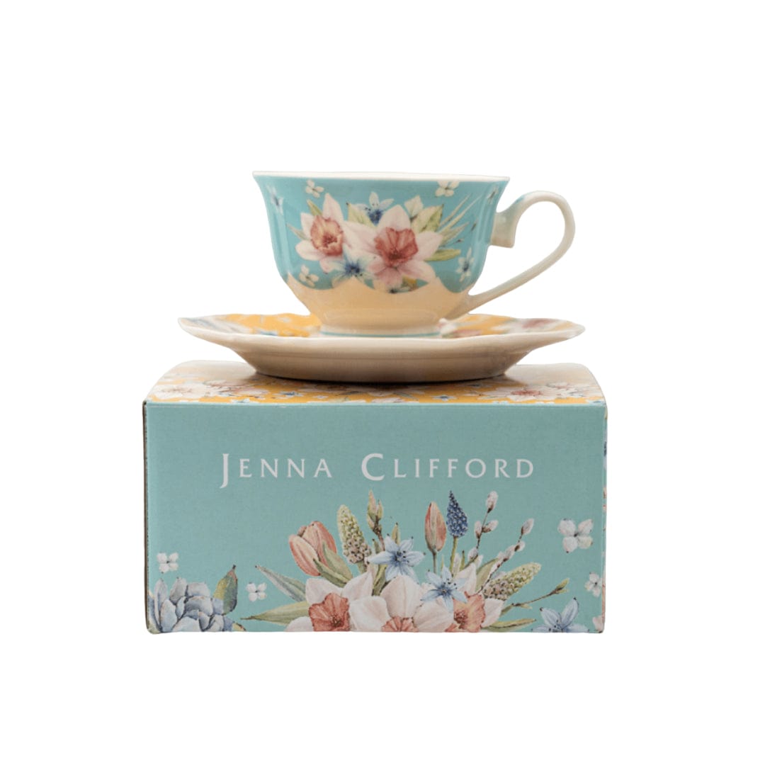 Jenna Clifford MUGS Jenna Clifford Jenna’s Garden Cup and Saucer JC-7268 (7750510477401)