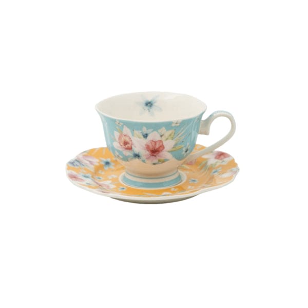 Jenna Clifford MUGS Jenna Clifford Jenna’s Garden Cup and Saucer JC-7268 (7750510477401)