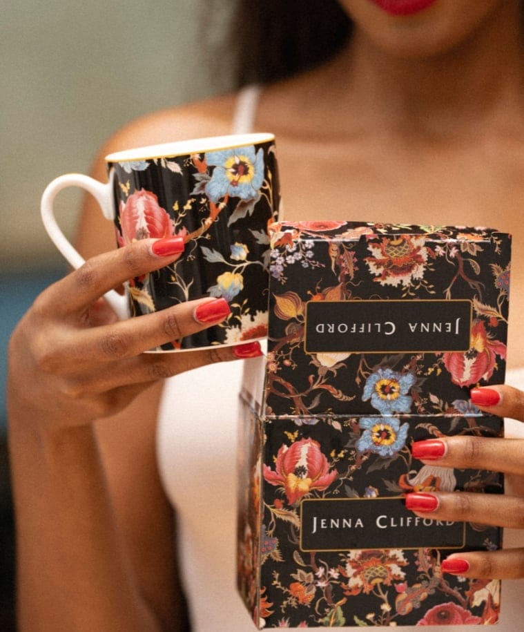 Jenna Clifford MUGS Jenna Clifford Midnight Bloom Mug 400ml In Gift Box (2173467623513)