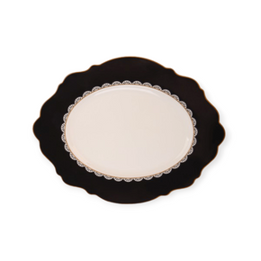 Jenna Clifford Platter Jenna Clifford  Black Rose Oval Platter 27cm JC-7242 (7682091515993)