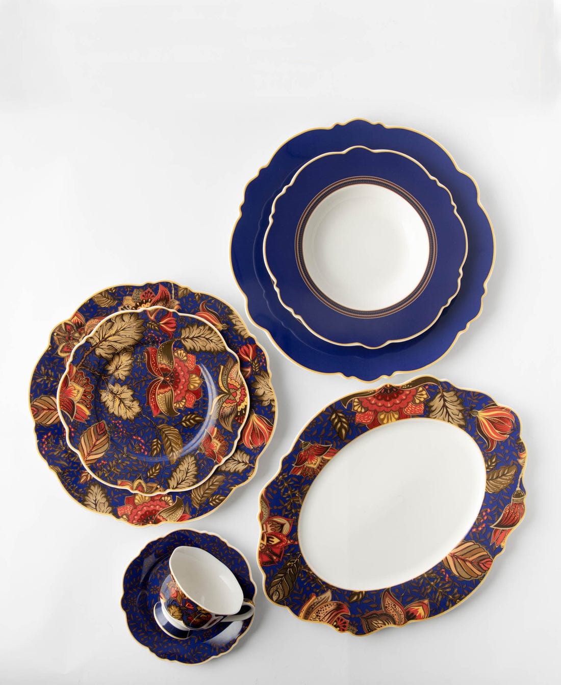 Jenna Clifford Platter Jenna Clifford Blue Fern Oval Platter 35cm JC-7172 (2061821280345)