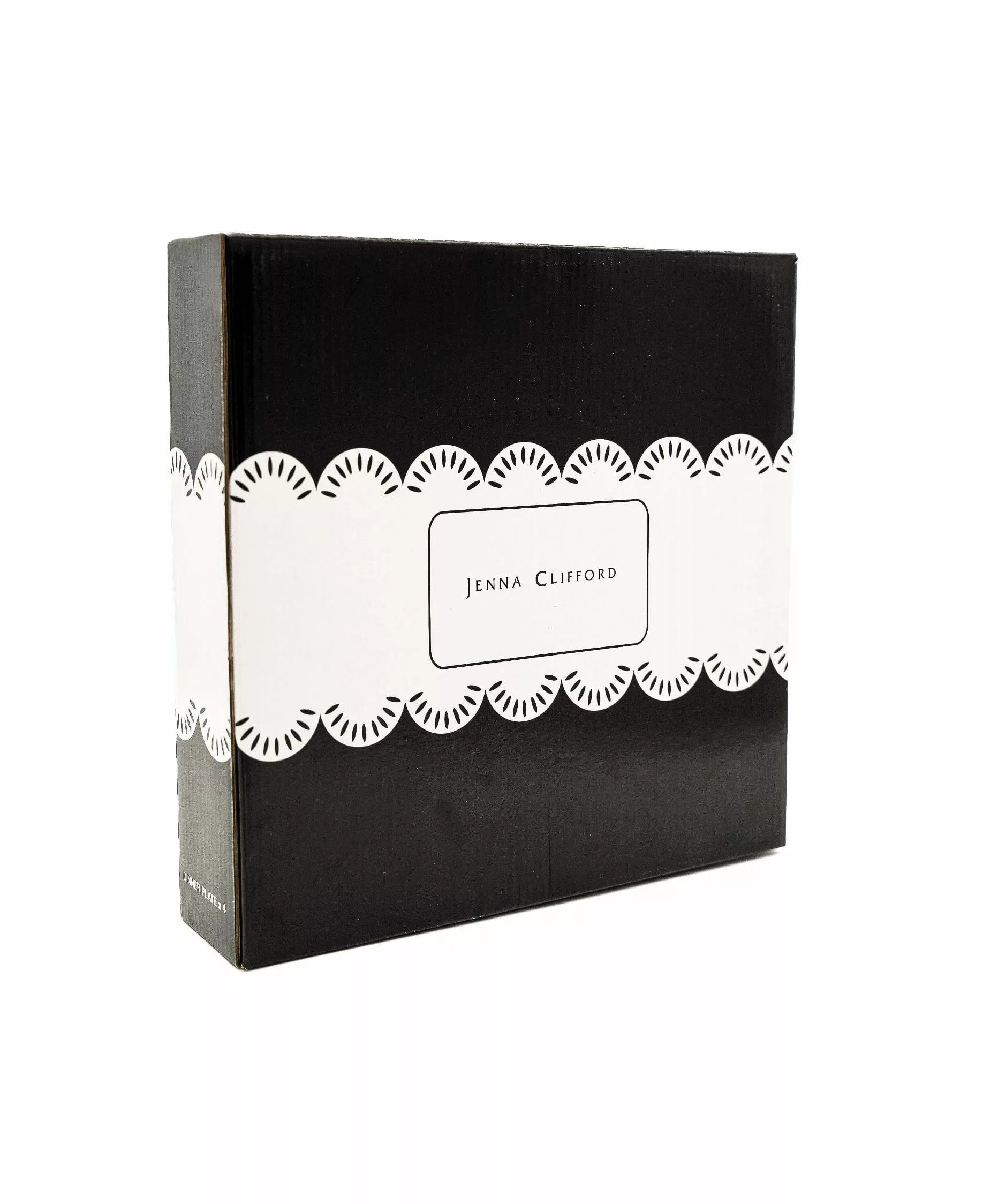 Jenna Clifford Side Plate Jenna Clifford Black Rose Dinner Plate Set of 4 (7140041818201)
