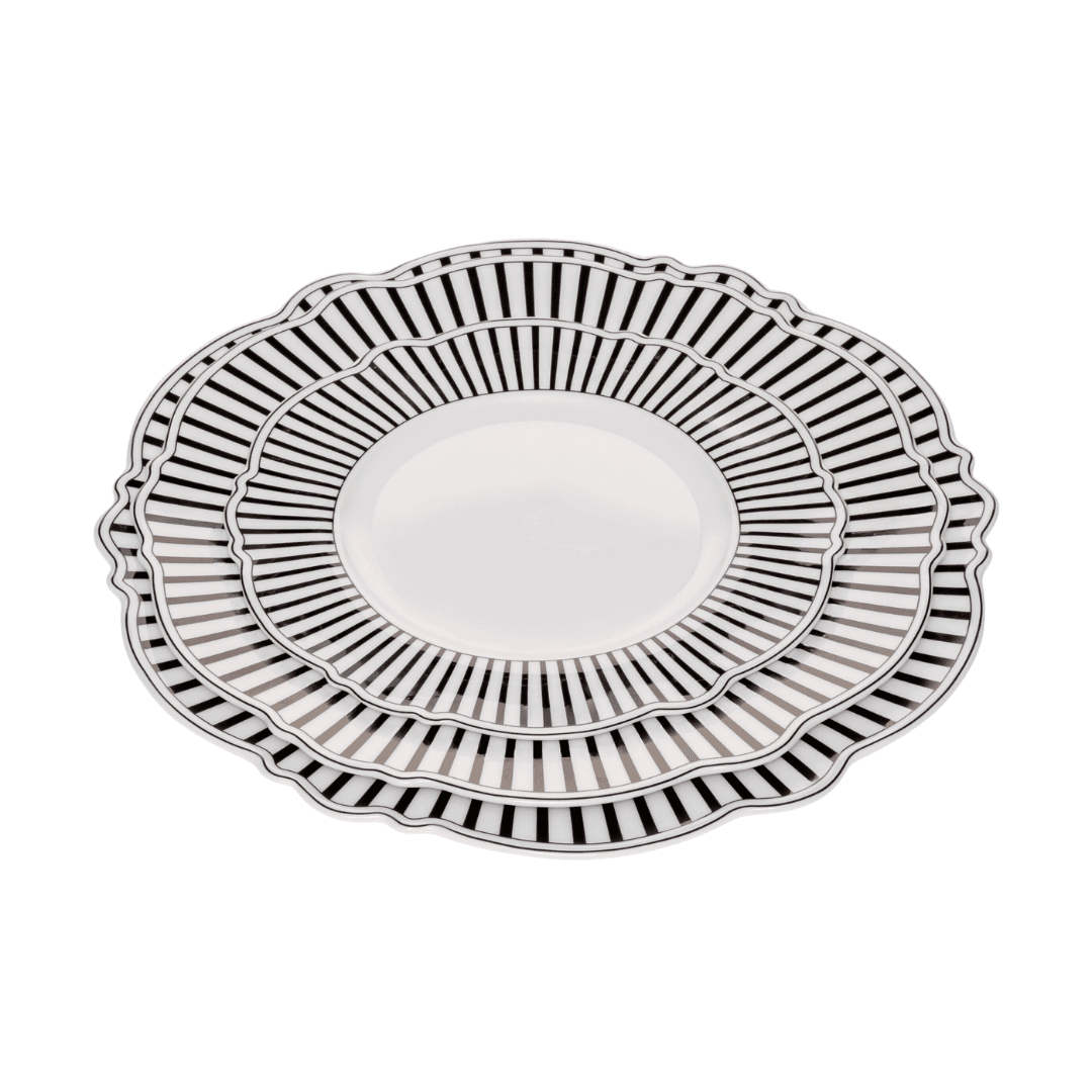 Jenna Clifford Side Plate Jenna Clifford Ivory Noir Side Plate 21cm Set of 4