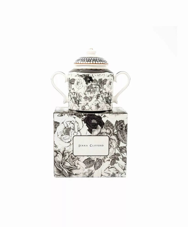 Jenna Clifford Teapot Jenna Clifford Black Rose Sugar Pot JC-7238 (7140054204505)