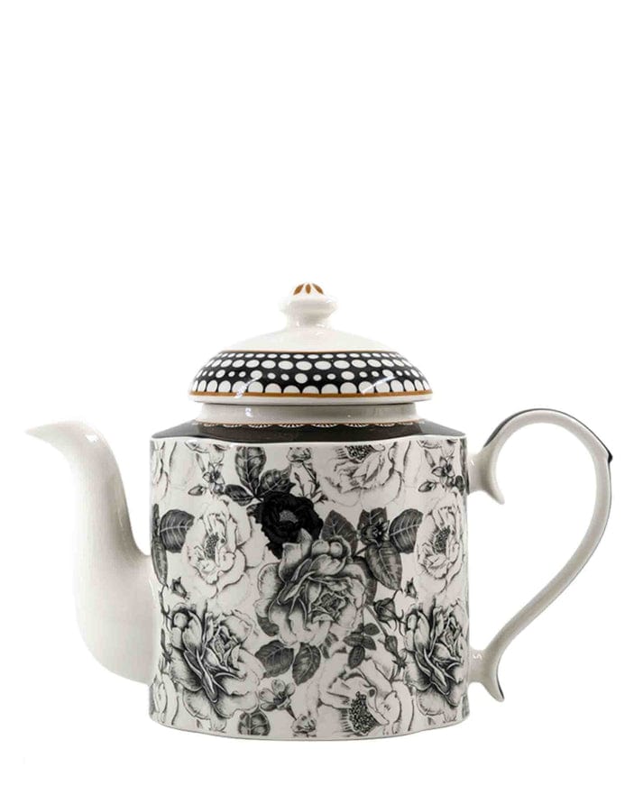 Jenna Clifford Teapot Jenna Clifford Black Rose Tea Pot 1200ml JC-7237 (7140052664409)