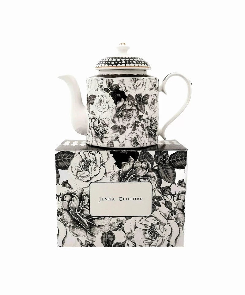 Jenna Clifford Teapot Jenna Clifford Black Rose Tea Pot JC-7237 (7140052664409)