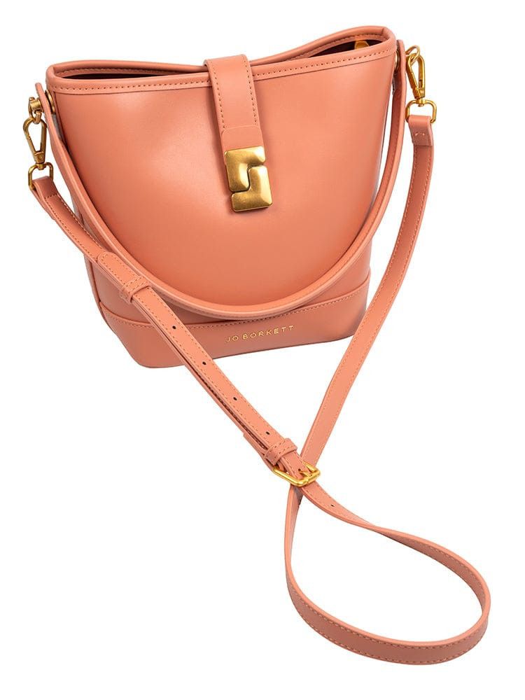 Jo Borkett Ladies Handbags Jo Borkett Chelsea Bucket Bag Tan JBH103292