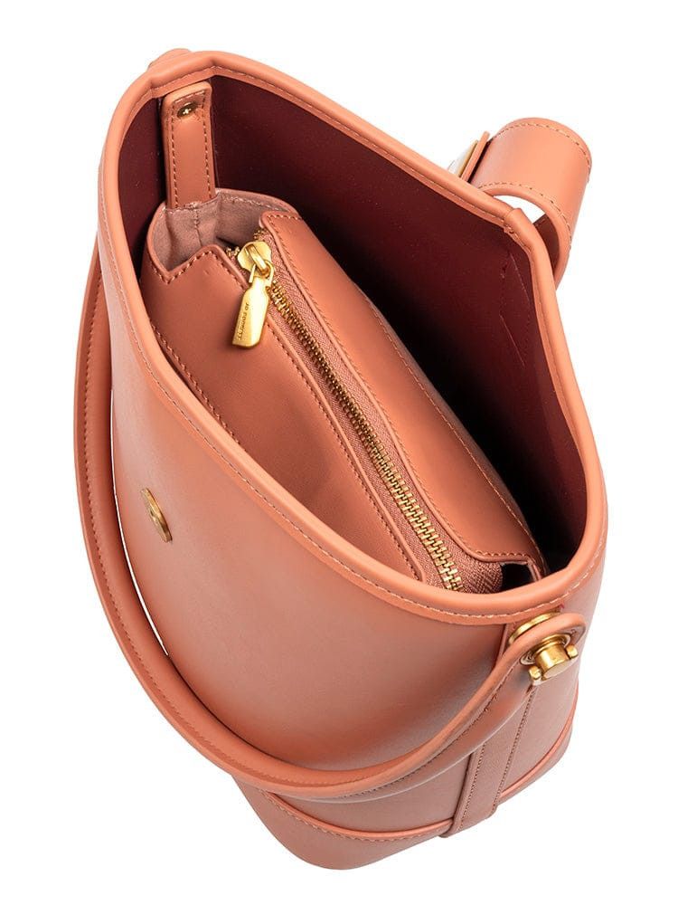Jo Borkett Ladies Handbags Jo Borkett Chelsea Bucket Bag Tan JBH103292