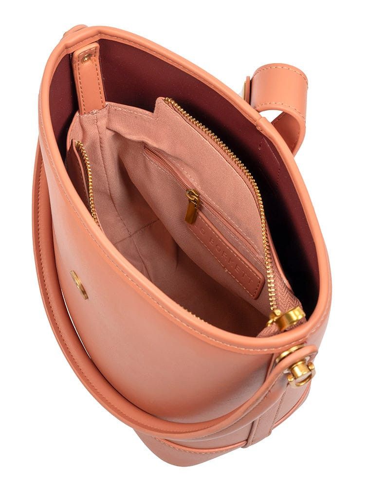 Jo Borkett Ladies Handbags Jo Borkett Chelsea Bucket Bag Tan JBH103292