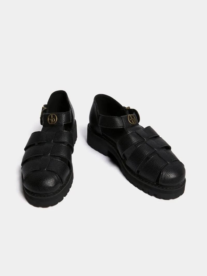 Jonathan D Sandals Jonathan D Sammy Black Sandals (7816818786393)