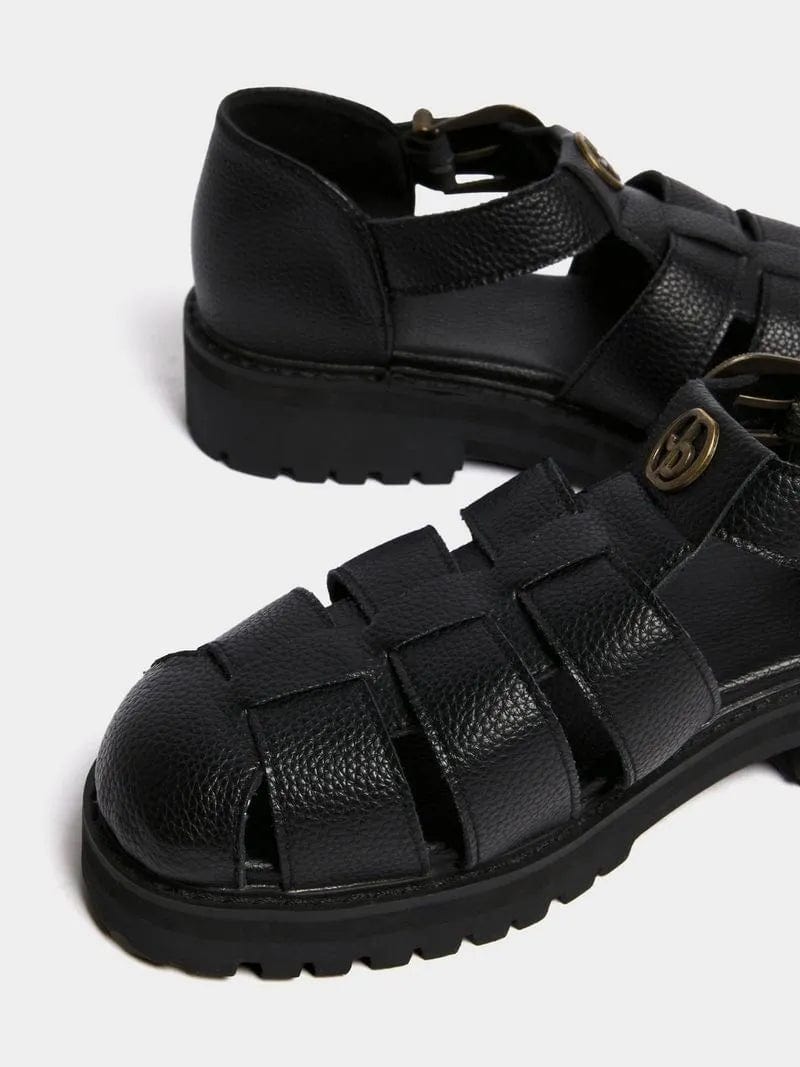 Jonathan D Sandals Jonathan D Sammy Black Sandals (7816818786393)