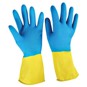 Kleaner Latex Gloves Large Yellow/Blue GSH019