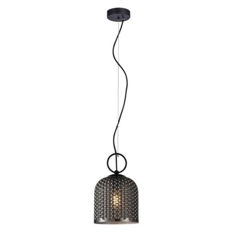 K-Light PENDANT K Light A-KLCH-9182/SM 230v 60W Chestnut Pendant Smoke Glass and Matt Black