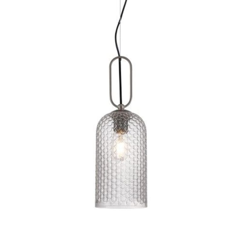 K-Light PENDANT K Light A-KLCH-9183/CL 230v 60W Cypress Pendant Clear Glass and Satin Nicke