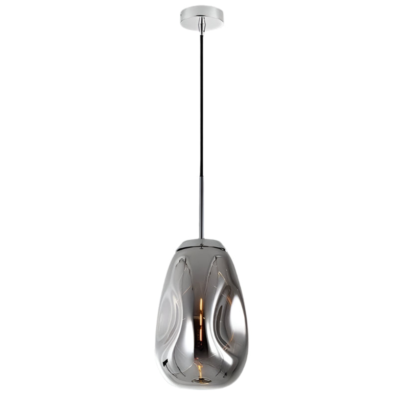 k-light PENDANT LIGHT K-Light Pendant A-KLCH-903/CH E27 Morpheus Oval Chrome Glass