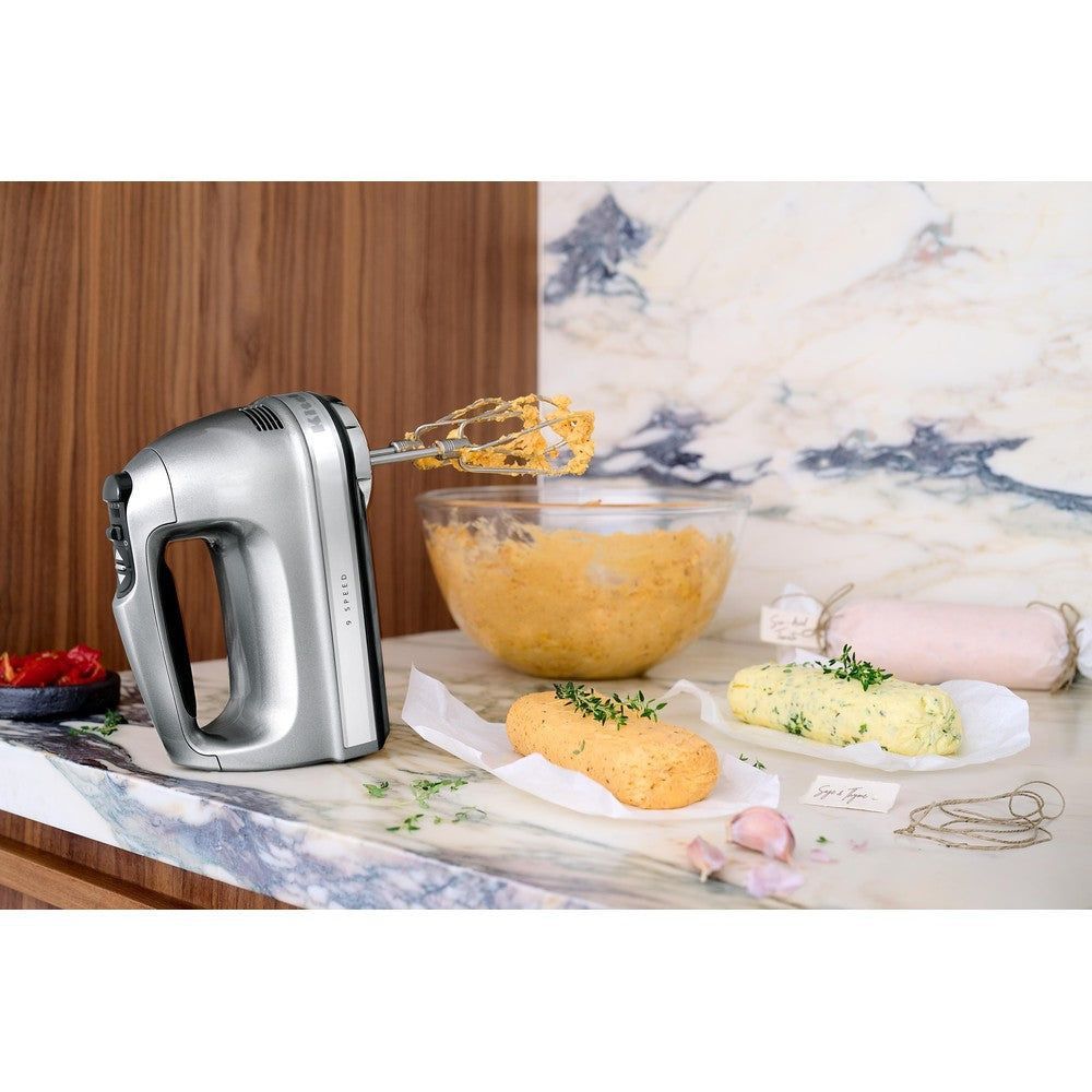 KitchenAid 9 Speed Hand Mixer Contour Silver 5KHM9212ECU.