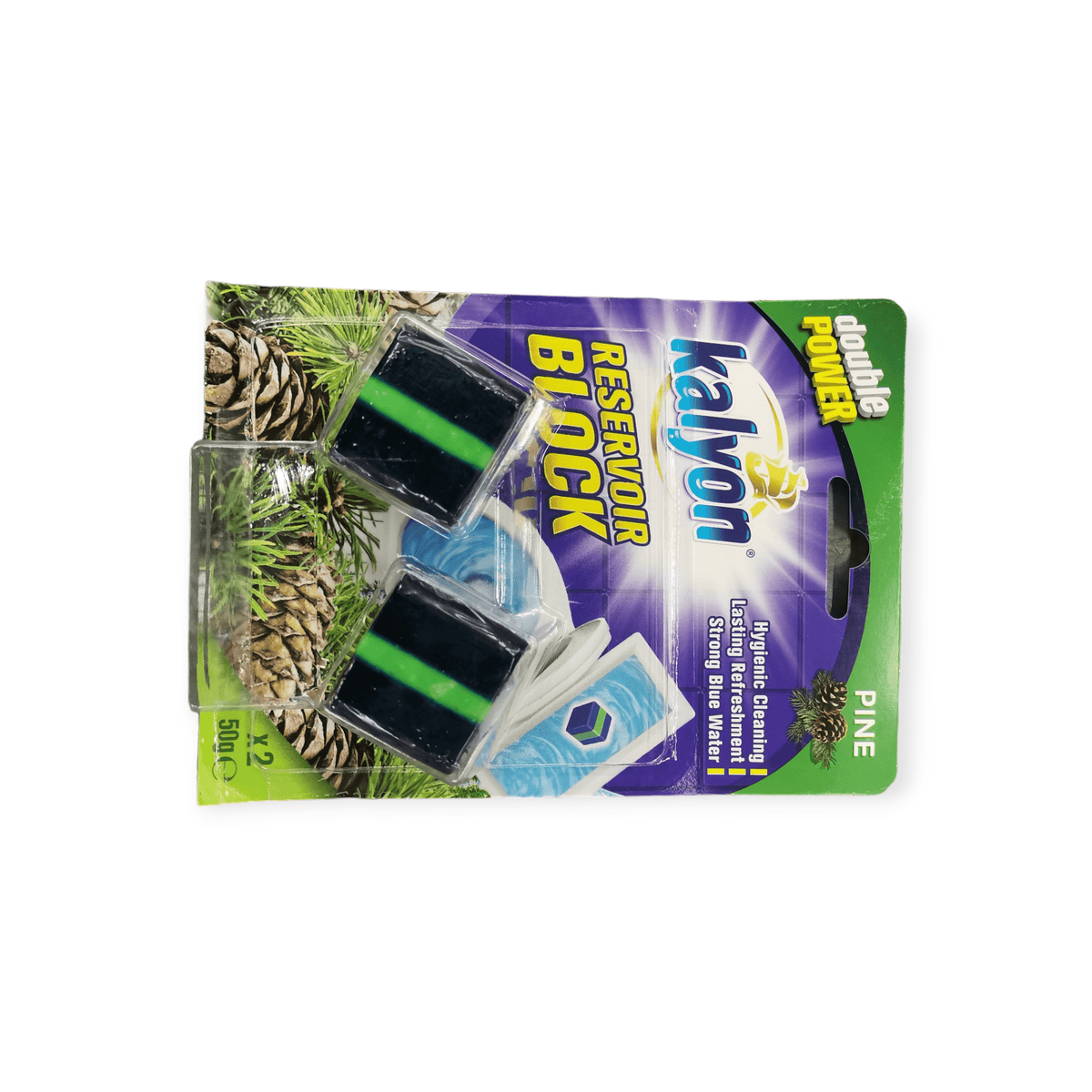Kalyon Active Block Kalyon Double Power Reservoir Block Toilet Tablets Pine 2x50g (7782981566553)