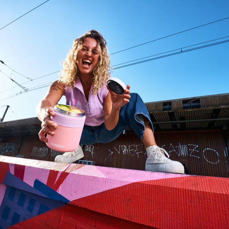 Kambukka LUNCH BOX Kambukka Bora Double Wall Insulated Lunch Box Deep Teal 600 ml Baby Pink