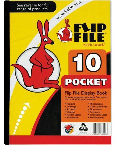 Kangaroo Display Book 10 Pocket Kangaroo Flip File A4 Display Book