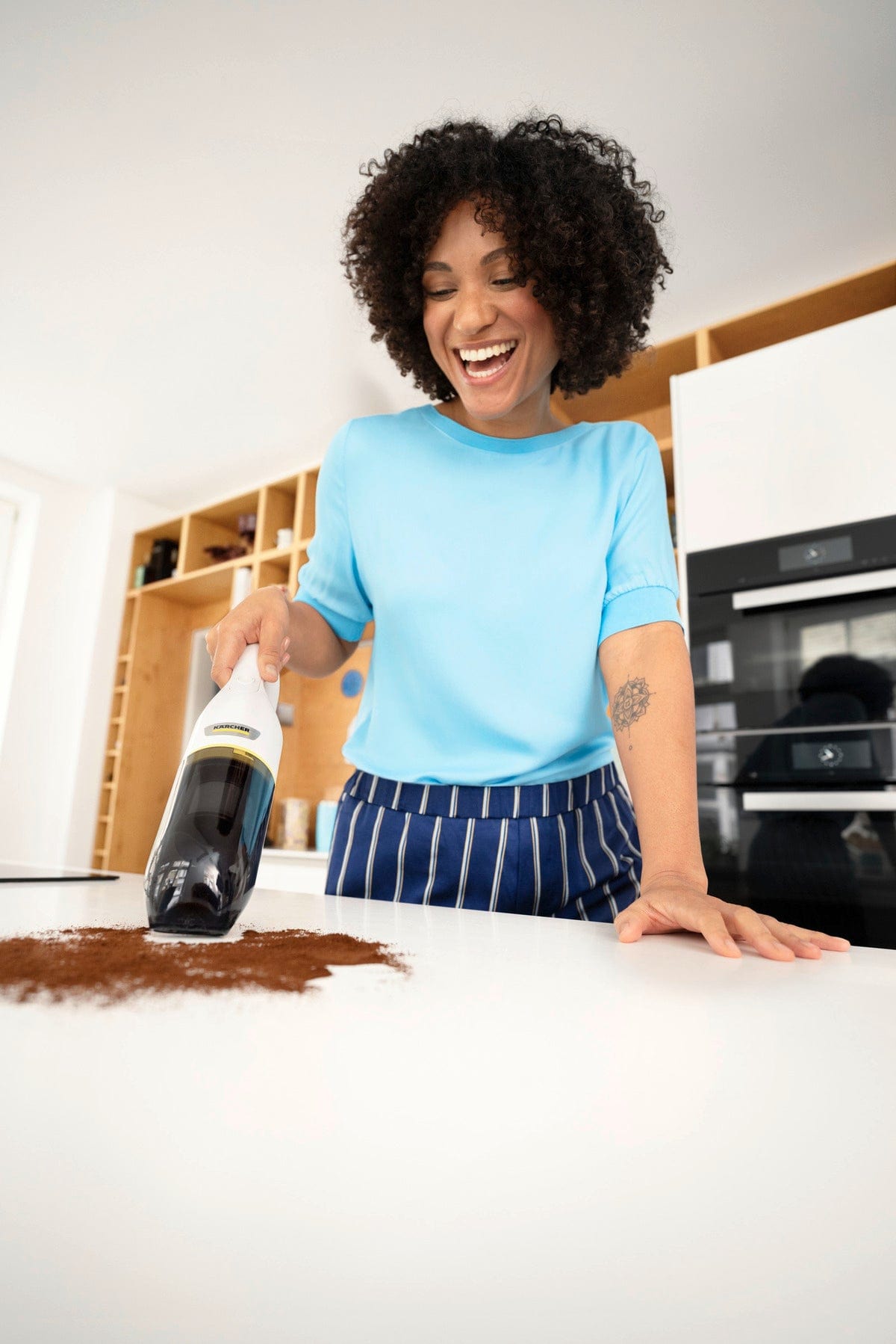 KARCHER Vacuum Cleaner Karcher White Battery Powered Hand Vacuum Cleaner CVH 2 1.198-330.0 (7309088456793)