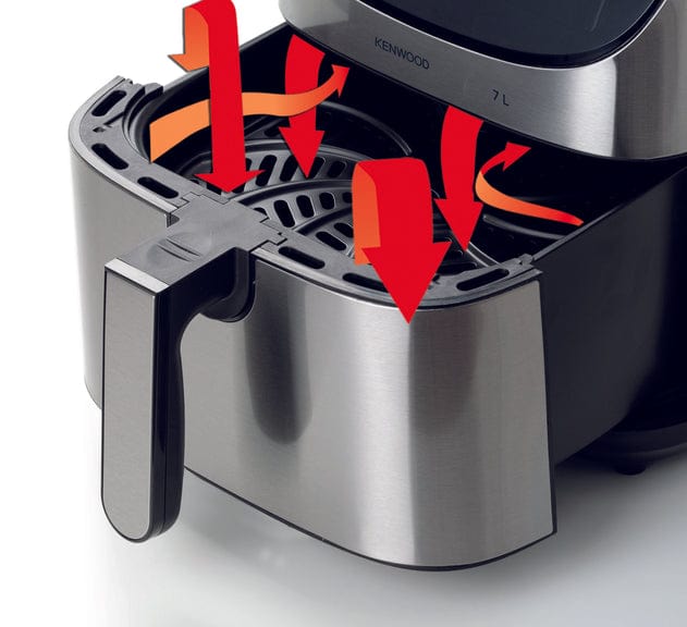 Kenwood AIR FRYER Kenwood 1800W Healthy Air Fryer 7L Stainless Steel HFM80.000SS (7306962960473)