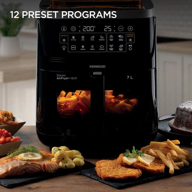 Kenwood AIR FRYER Kenwood 7L Air Fryer & Steamer (3-in-1 ) with Window HFS92.000BK (7914701324377)