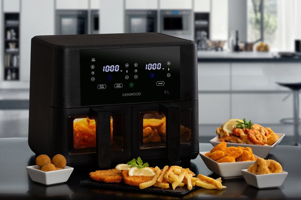 Kenwood AIR FRYER Kenwood 9L kHealthy Dual Basket Air Fryer with Window HFG95.000BK (7914696605785)
