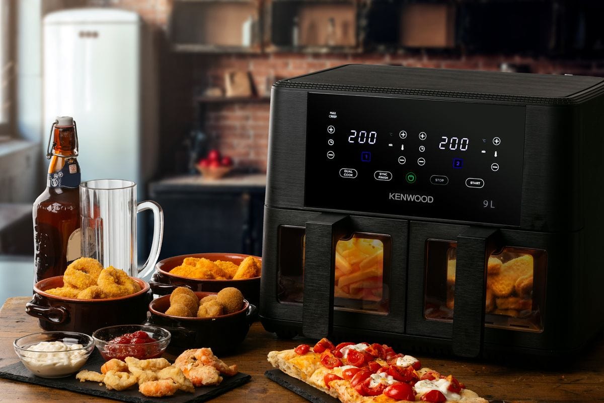 Kenwood AIR FRYER Kenwood 9L kHealthy Dual Basket Air Fryer with Window HFG95.000BK (7914696605785)