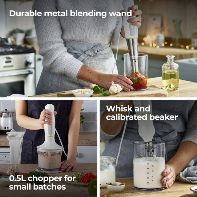 Kenwood blender Kenwood Hand Blender Triblade With Chopper & Whisk 600W HDP109WG