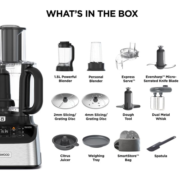 Kenwood Food Processor Kenwood MultiPro One Touch Food Processor + Express Serve FDM73.850SS (7887564210265)