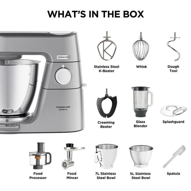 Kenwood STAND MIXER Kenwood Titanium Chef Baker XL KVL85.594SI