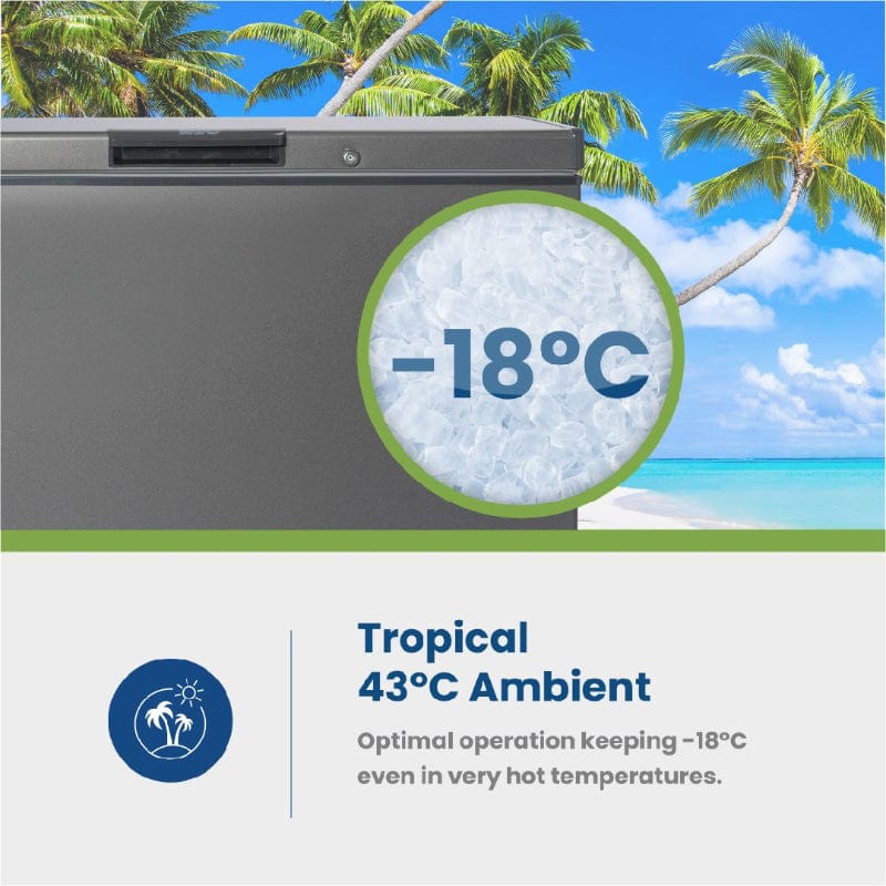 KIC Chest Freezer KIC 279L Dark Grey Chest Freezer KCG305GR