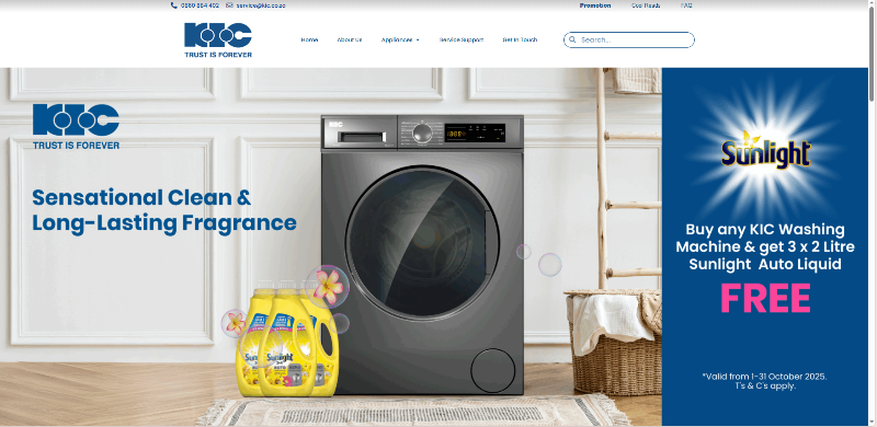 KIC WASHING MACHINE KIC 8kg Front Loader Washing Machine-Gray KFL812GR