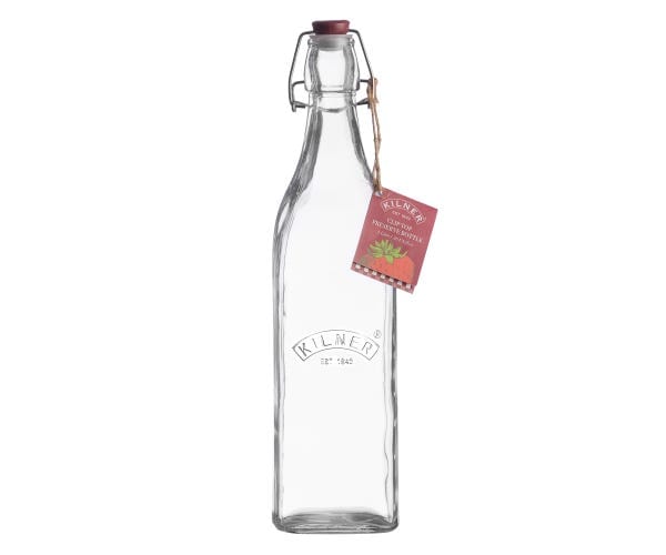 Kilner Universal Jar Kilner Clip Top Square Bottle 1 Litre KL0025472