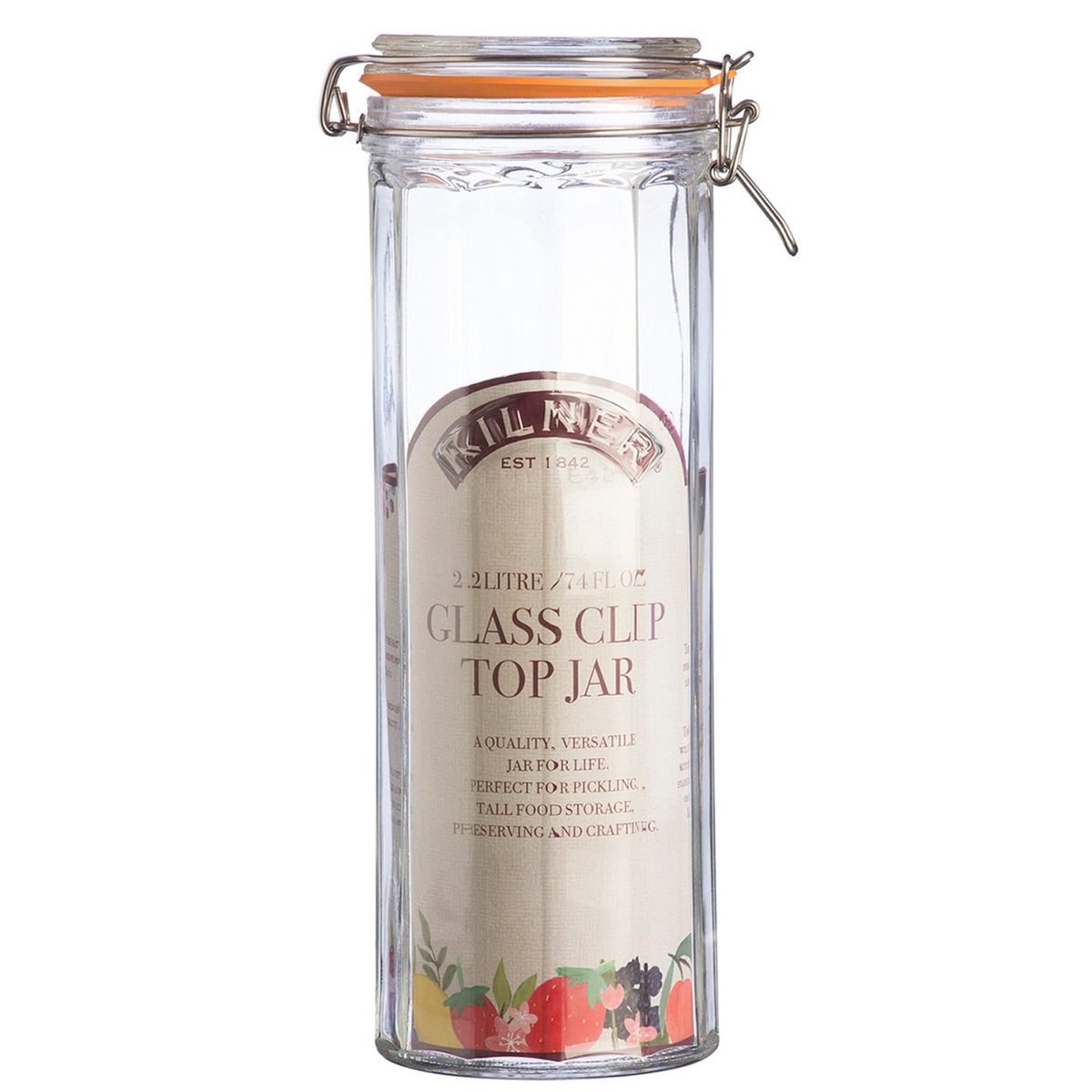 Kilner Universal Jar Kilner Facetted Clip Top Jar 2.2 Litre KL0025736