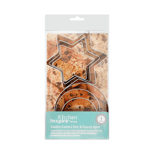 Kitchen Inspire BAKING Kitchen Inspire Cookie Cutters Star 6PK 501216 (7403746852953)