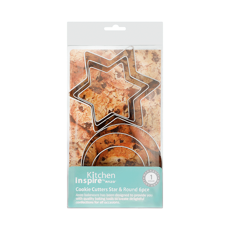 Kitchen Inspire BAKING Kitchen Inspire Cookie Cutters Star 6PK 501216 (7403746852953)