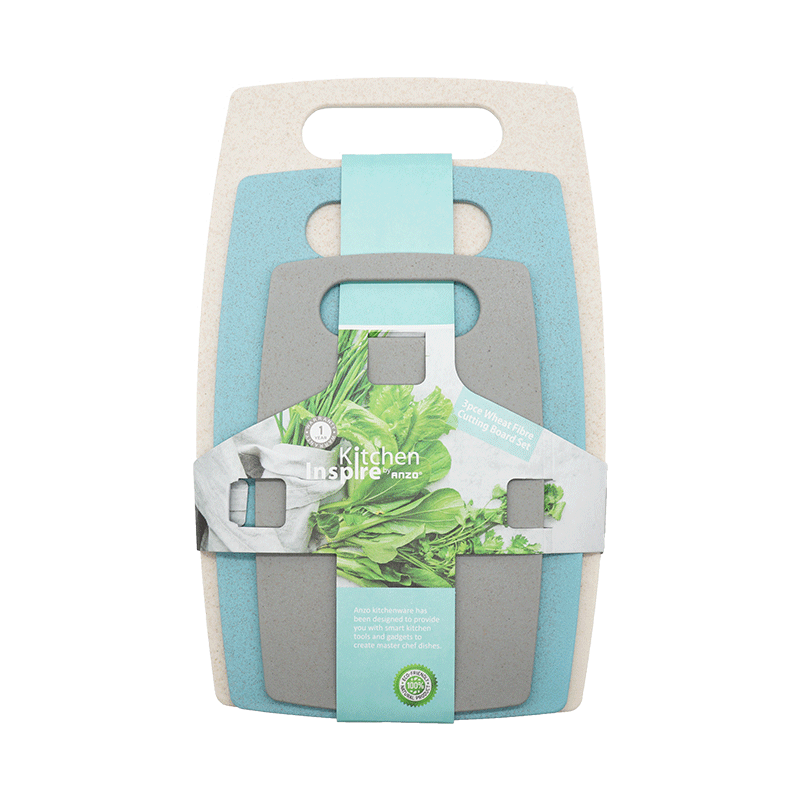 Kitchen Inspire CUTLERY Kitchen Inspire 3pce Wheat Cutting Board 501177 (7335472431193)