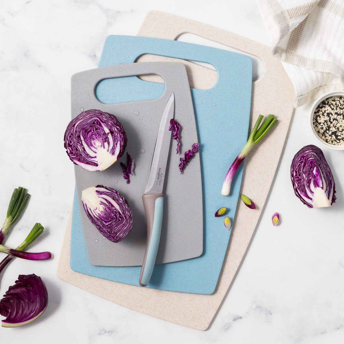 Kitchen Inspire CUTLERY Kitchen Inspire 3pce Wheat Cutting Board 501177 (7335472431193)