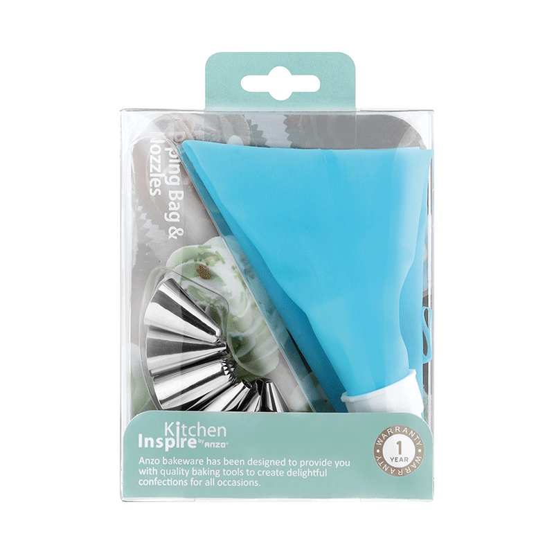 Kitchen Inspire CUTLERY Kitchen Inspire Piping Bag & Nozzles 501233 (7444703936601)